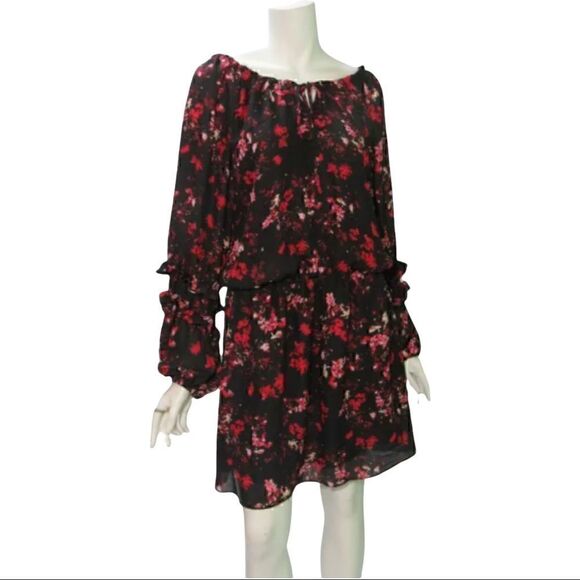 Parker Long Sleeve Drop Waist Floral Dress - Picture 1 of 5